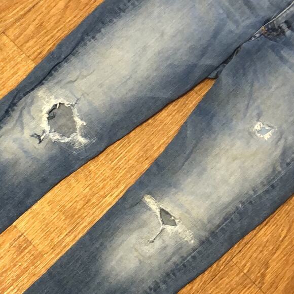 Rag & Bone Gunner Distressed Light Wash Capri Jeans Size 29 - Picture 6 of 13
